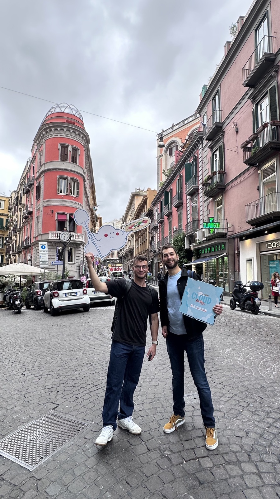 The Cloud Factory team exploring Naples with Jean-Cloud